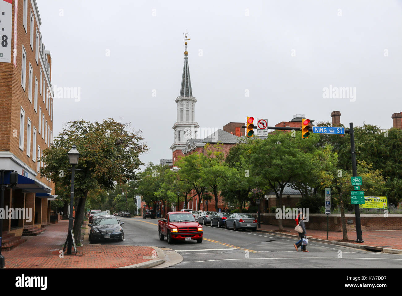 A street in Alexandria, Virginia Stock Photo