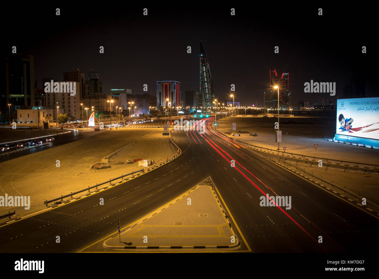 King Faisal Highway view from the Diplomatic Area Stock Photo