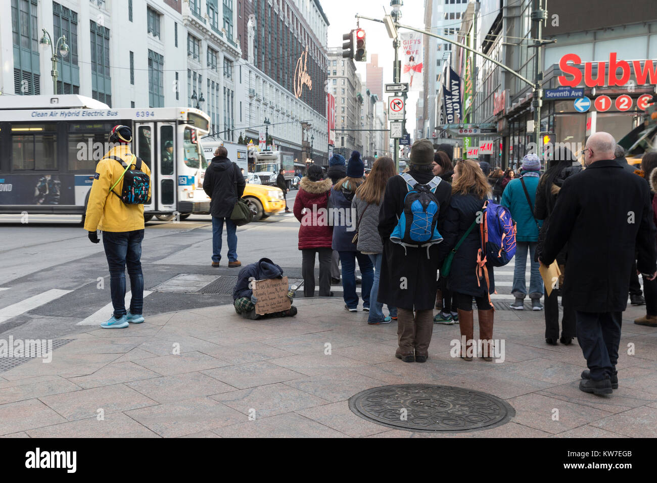 Homeless woman on street new york hi-res stock photography and images ...