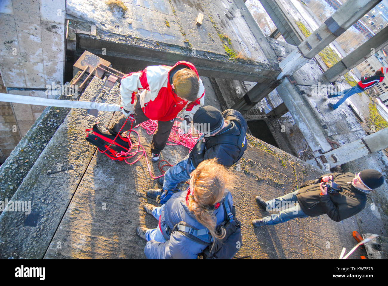 Rope jumping event Stock Photo - Alamy