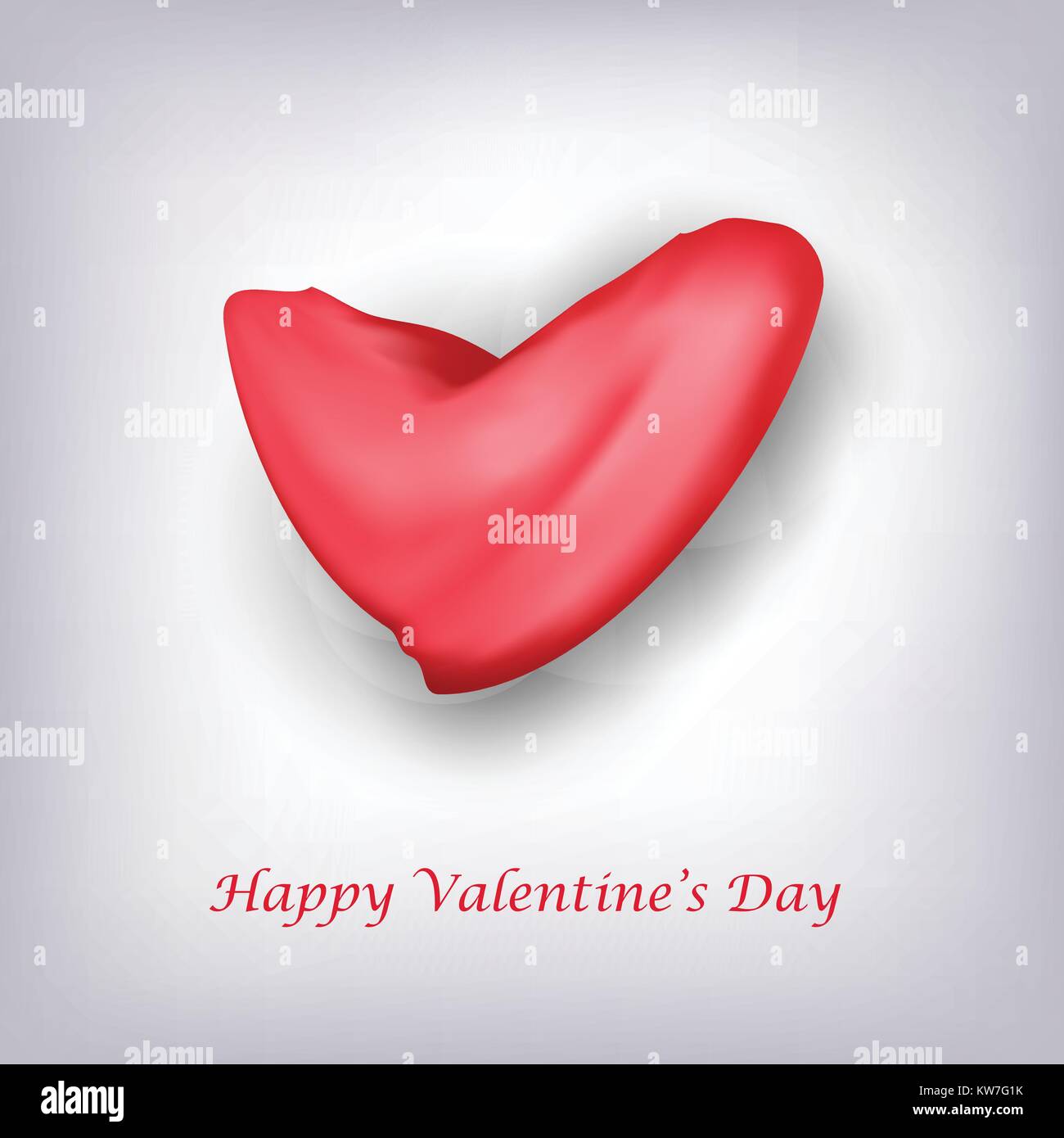 Happy Valentine's with red heart card background, illustration vector ...