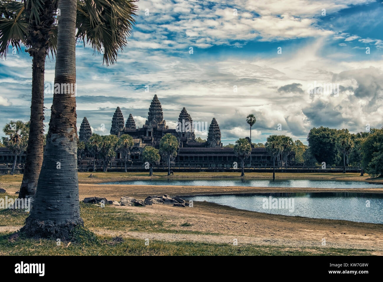 Angkor wat in Siem Reap, Cambodia Stock Photo