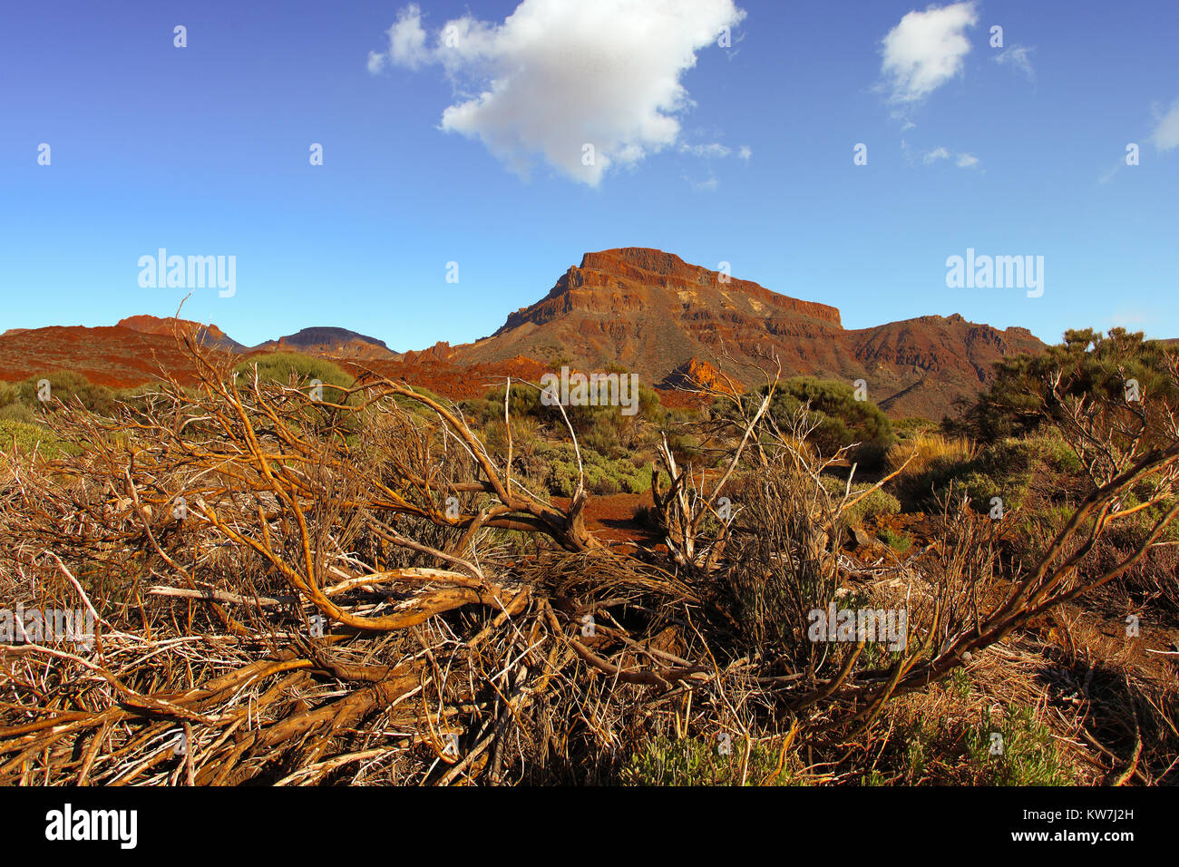 Beautiful nature landscape with mountains and sky Tenerife Canary Islands Stock Photo