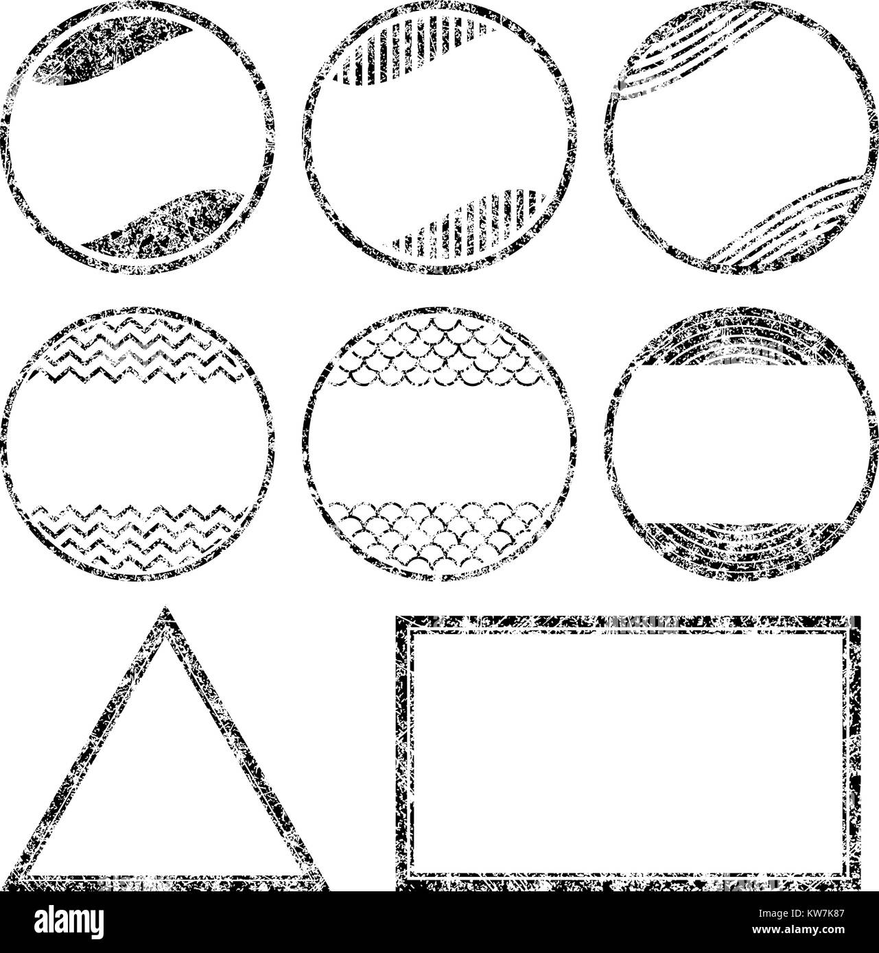 Set of 8 grunge style rubber stamps templates Stock Vector Image & Art ...