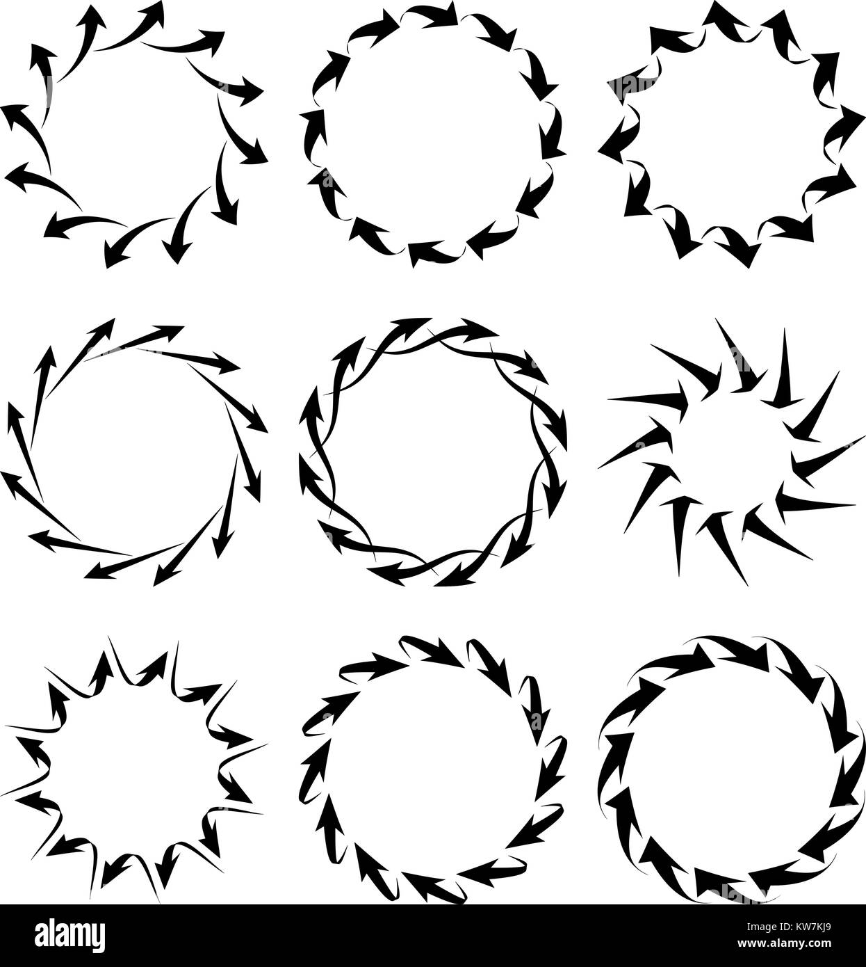 Arrow inside logo Black and White Stock Photos & Images - Alamy