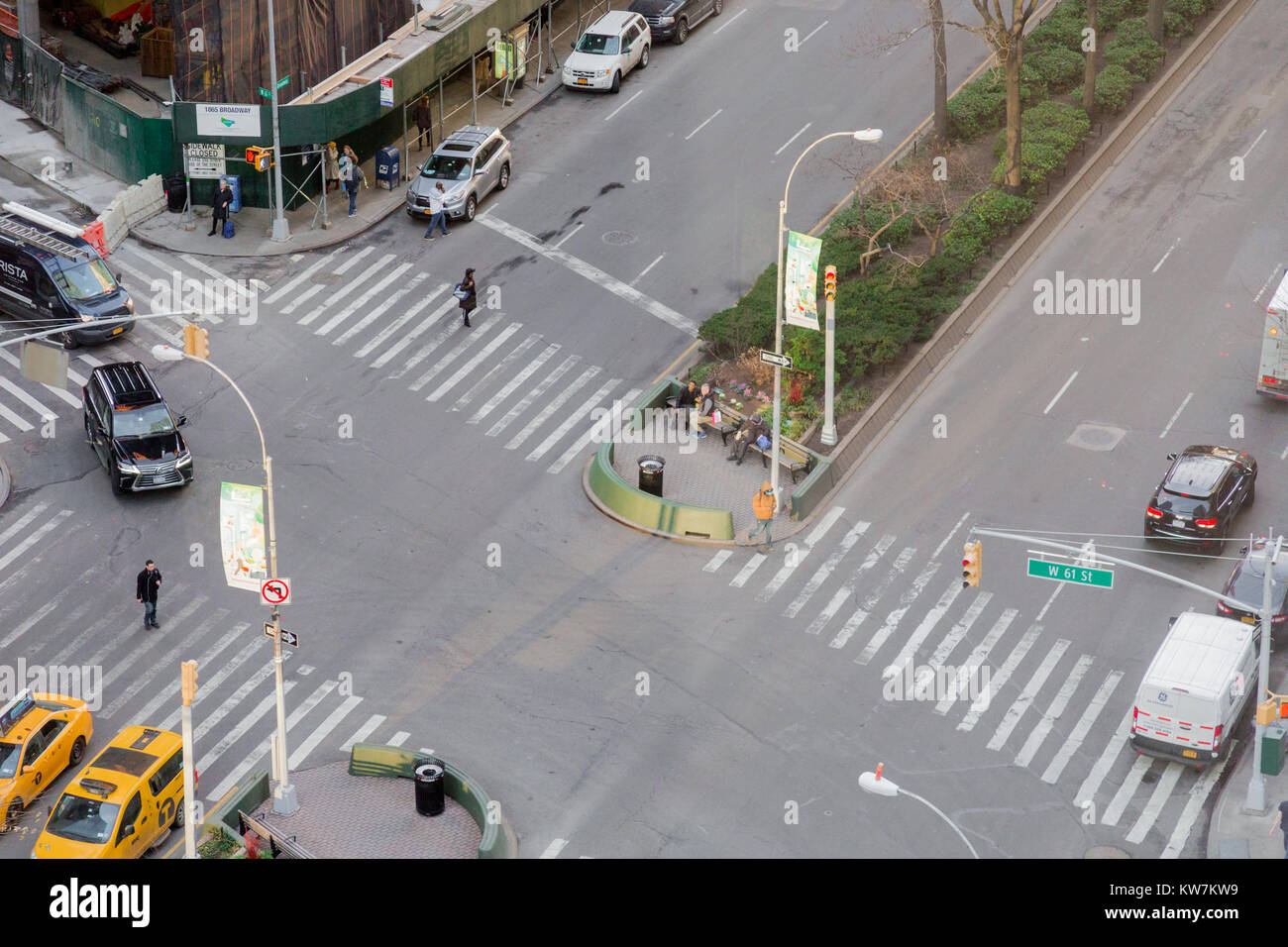 upperwest side intersection in NYC Stock Photo