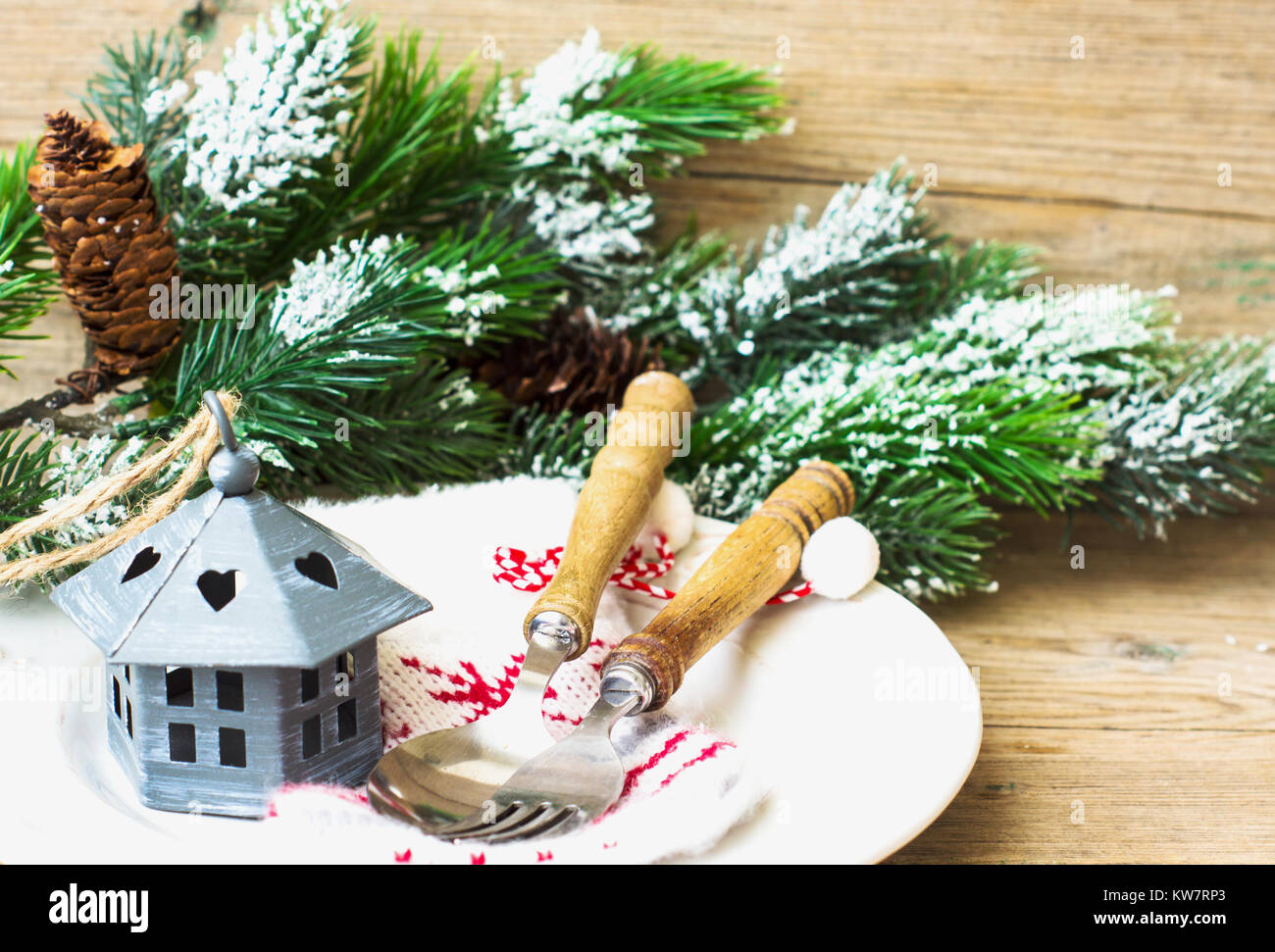 Silverware Pine Tree Pattern Silverware and christmas tree hi-res stock photography and images - Alamy