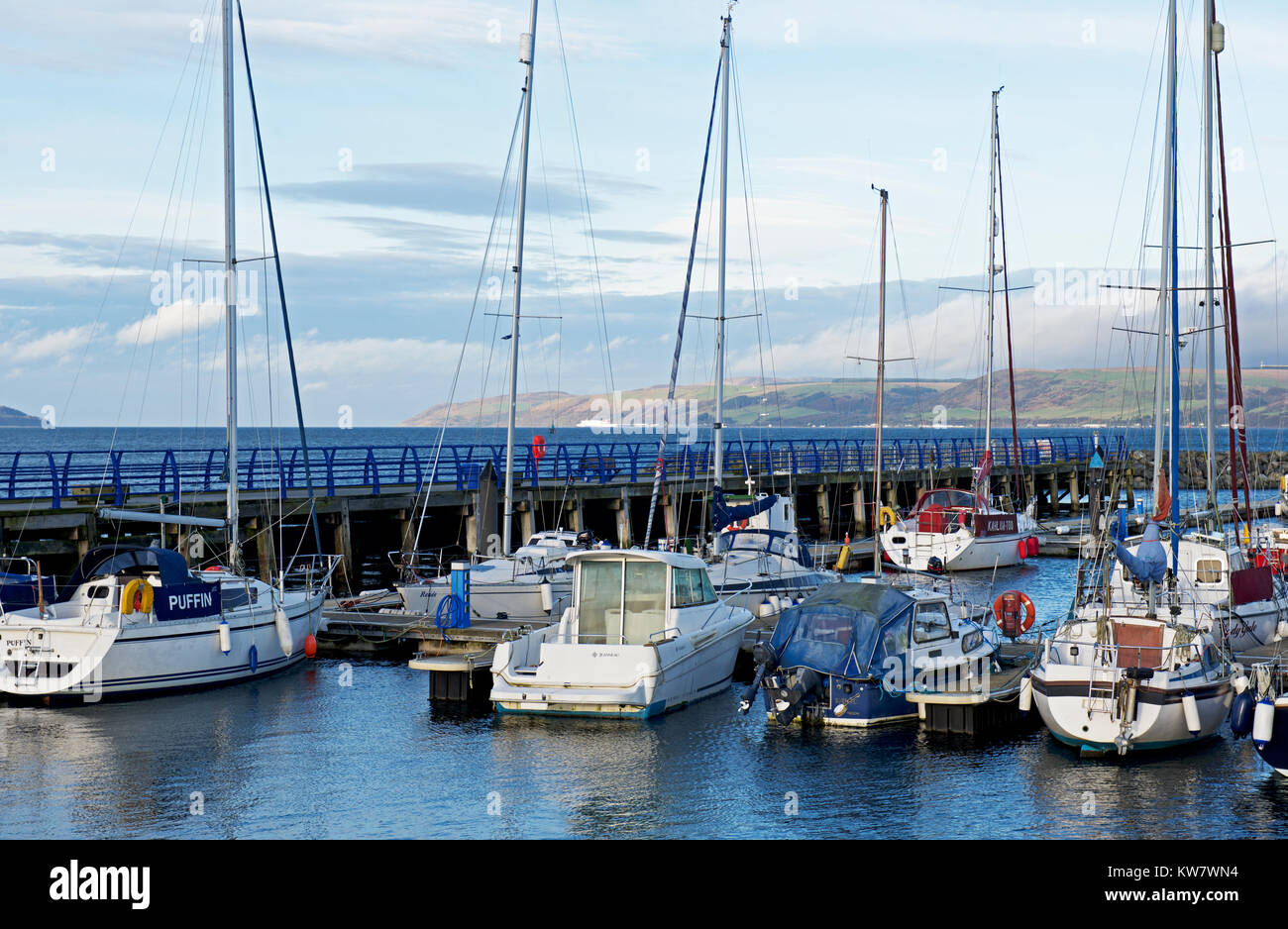 Boats in the marina, Stranraer, Dumfries and Galloway, Scotland UK Stock Photo