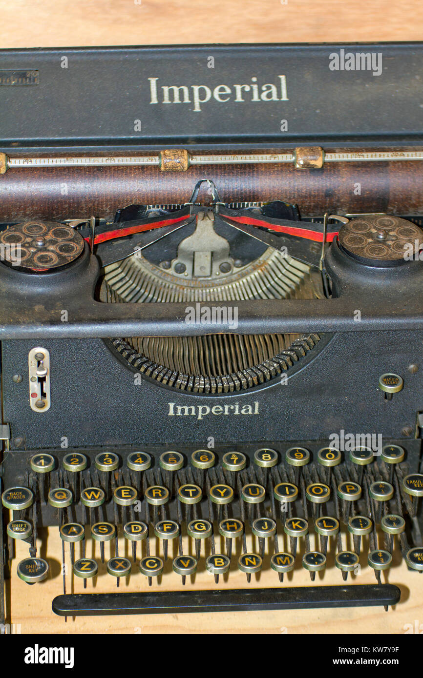 Antique Imperial Typewriter Stock Photo