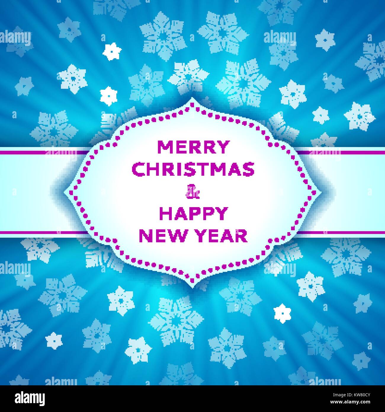 Blue christmas background with snowflakes Stock Vector