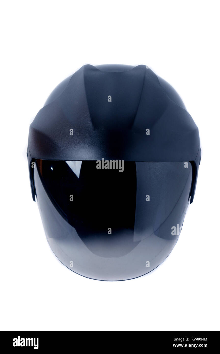 black helmet on white background Stock Photo - Alamy