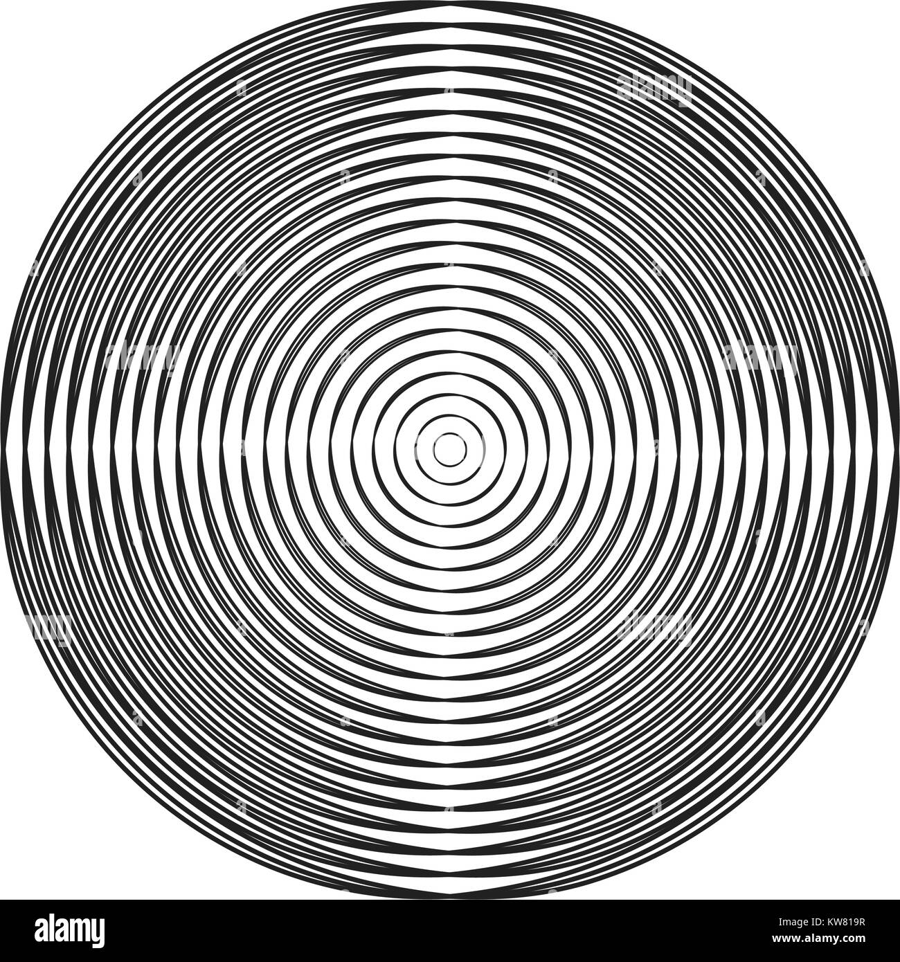 Concentric Circles Black and White Stock Photos & Images - Alamy