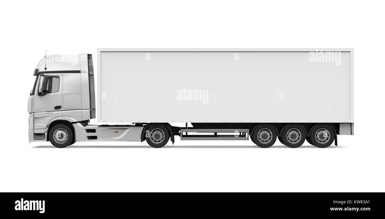 Container Truck Isolated Stock Photo