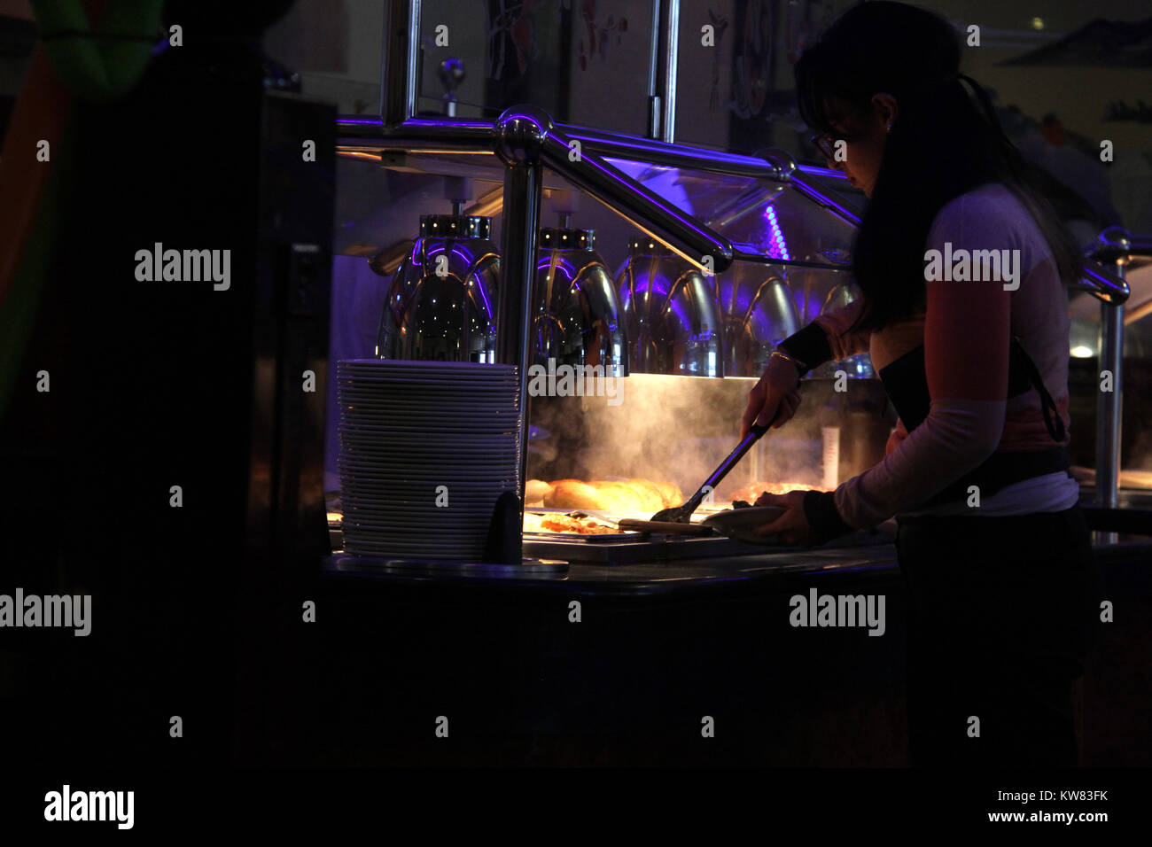 Food kept warm at allyoucaneat restaurant Stock Photo Alamy