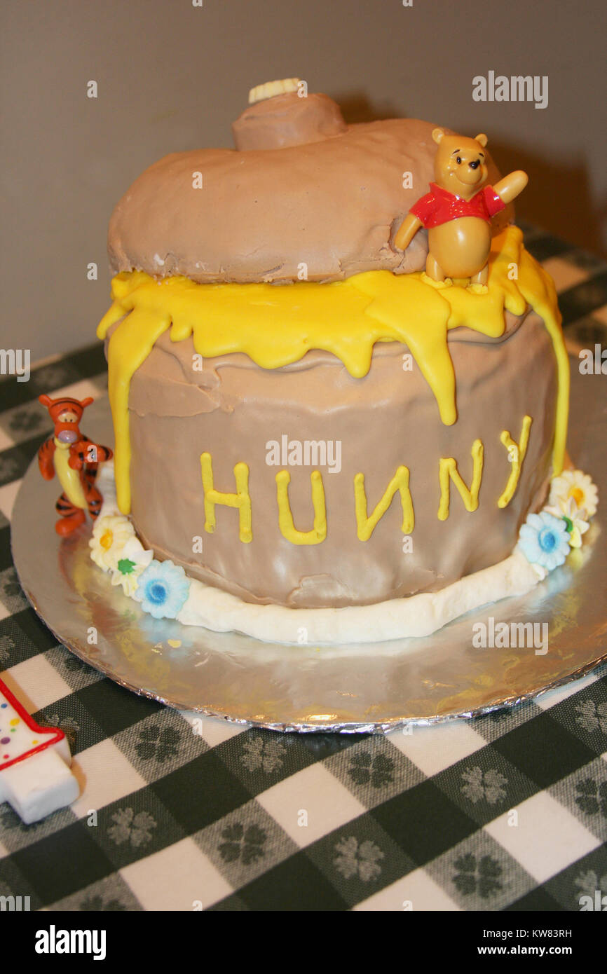 Winnie the Pooh cake Stock Photo