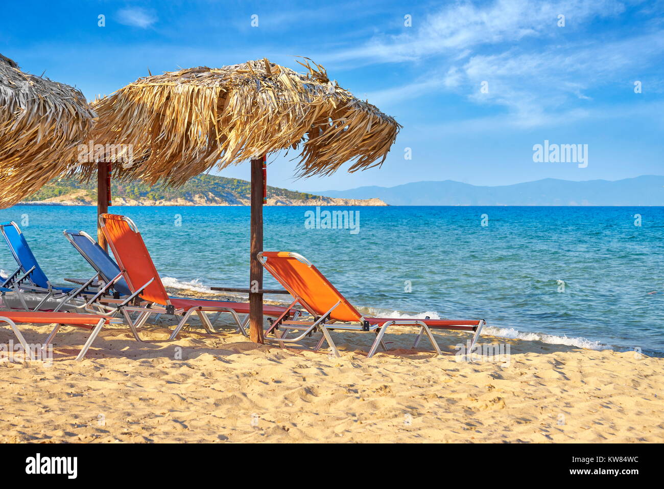 Sithonia beach, Halkidiki or Chalkidiki, Greece Stock Photo