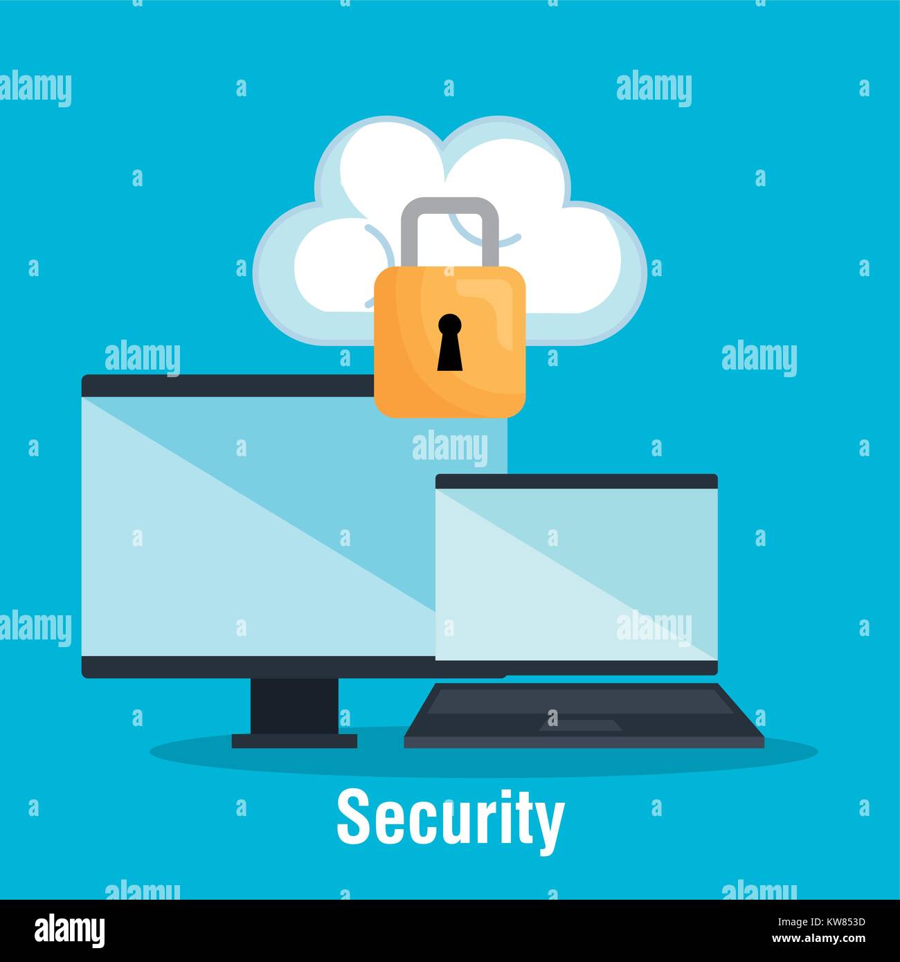 security system concept icons vector illustration design Stock Vector ...