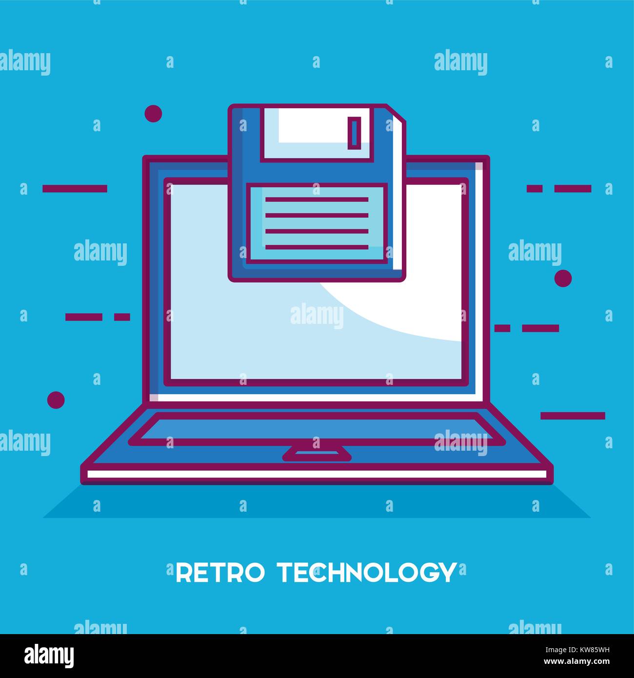 Old laptop isolated Stock Vector Images - Alamy