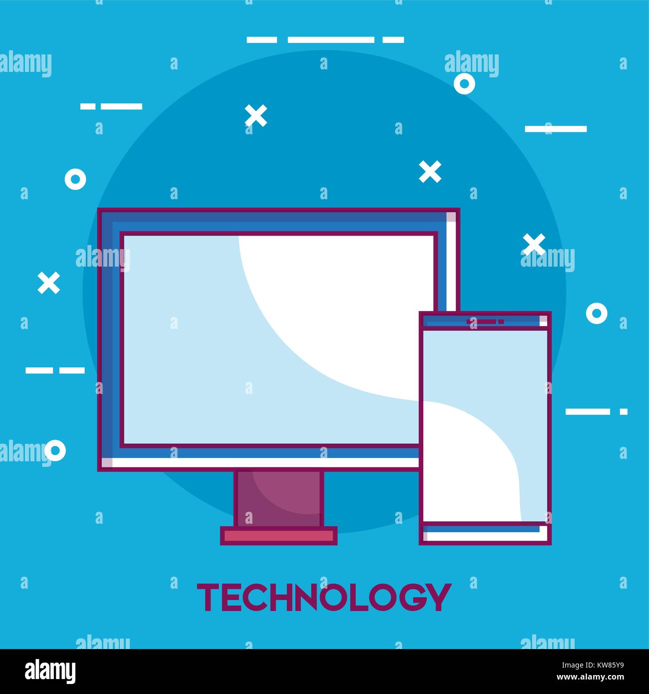 retro technology set gadgets Stock Vector Image & Art - Alamy