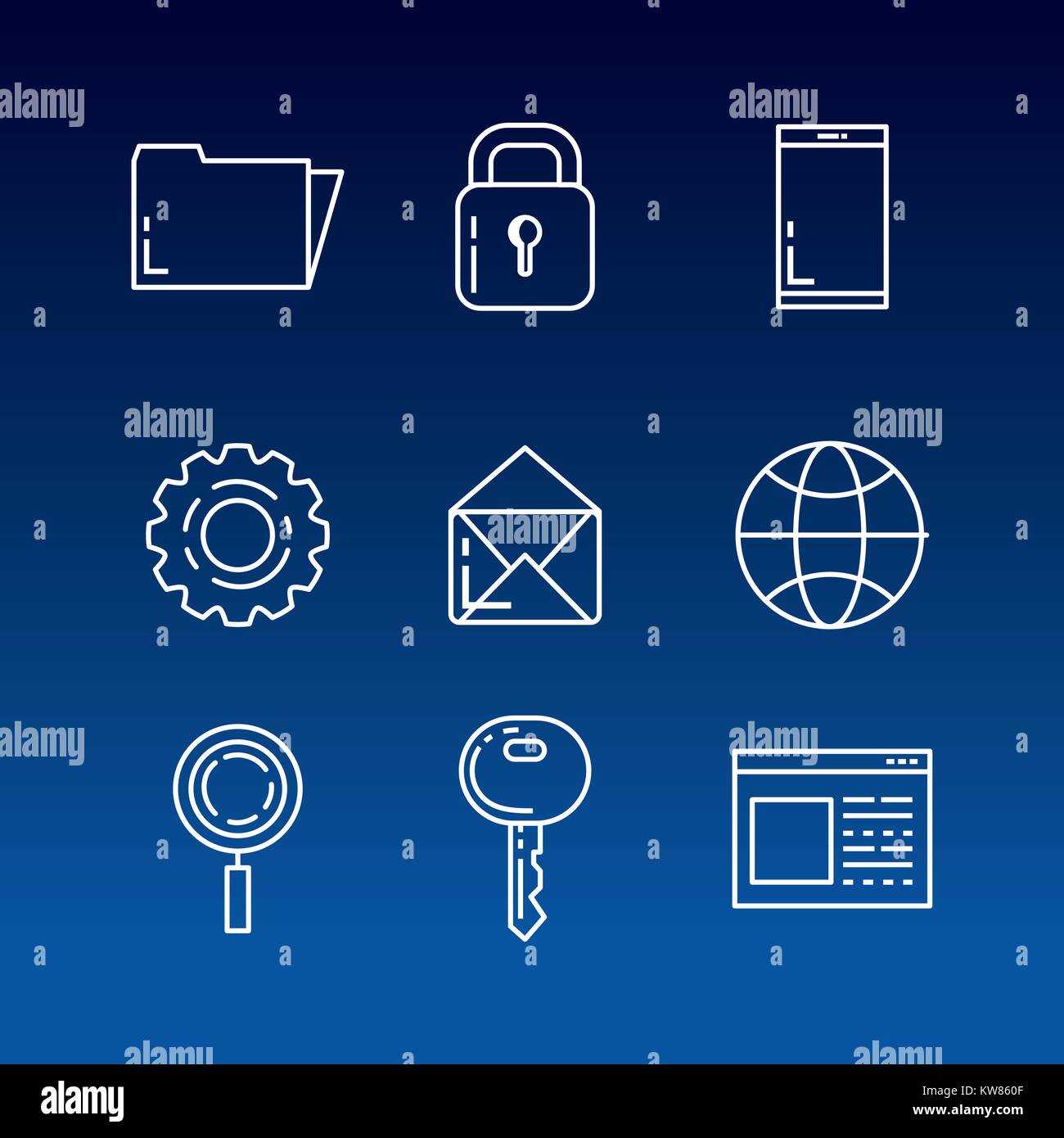 security system technology icons Stock Vector Image & Art - Alamy