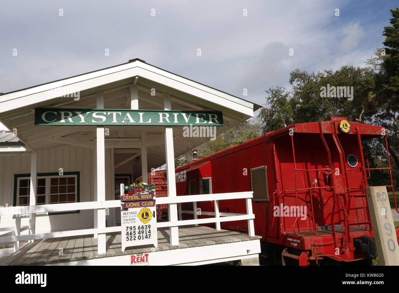 The historic Crystal River, Florida Railroad Depot Stock Photo Alamy