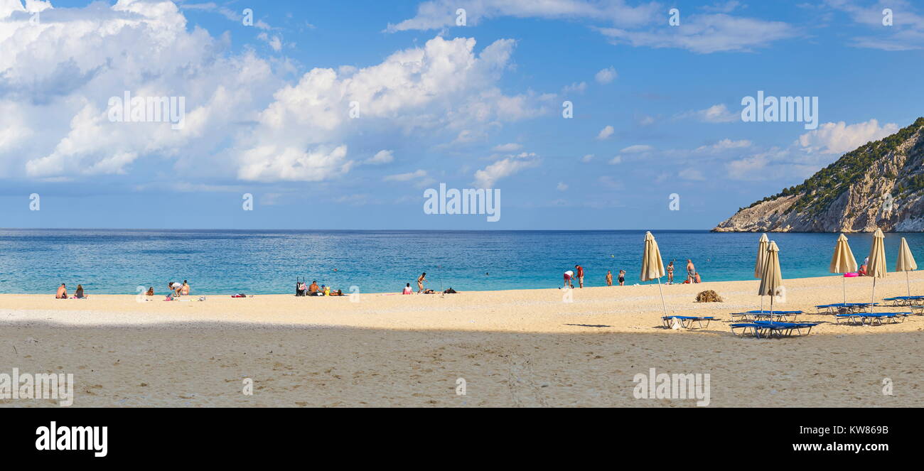Myrtos Beach, Kefalonia (Cephalonia), Greek Ionian Islands, Greece Stock Photo