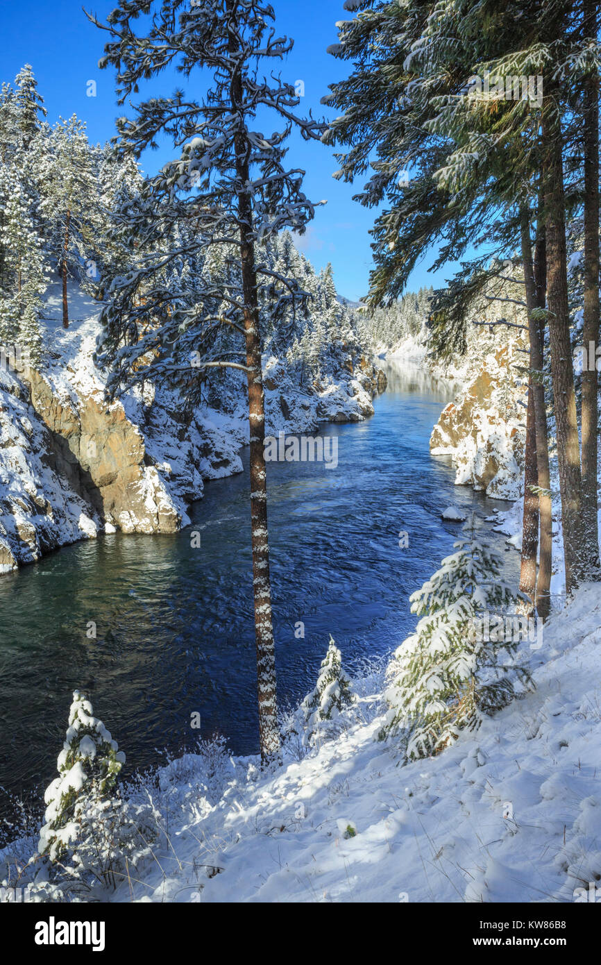 clark fork river in winter near tarkio, montana Stock Photo Alamy