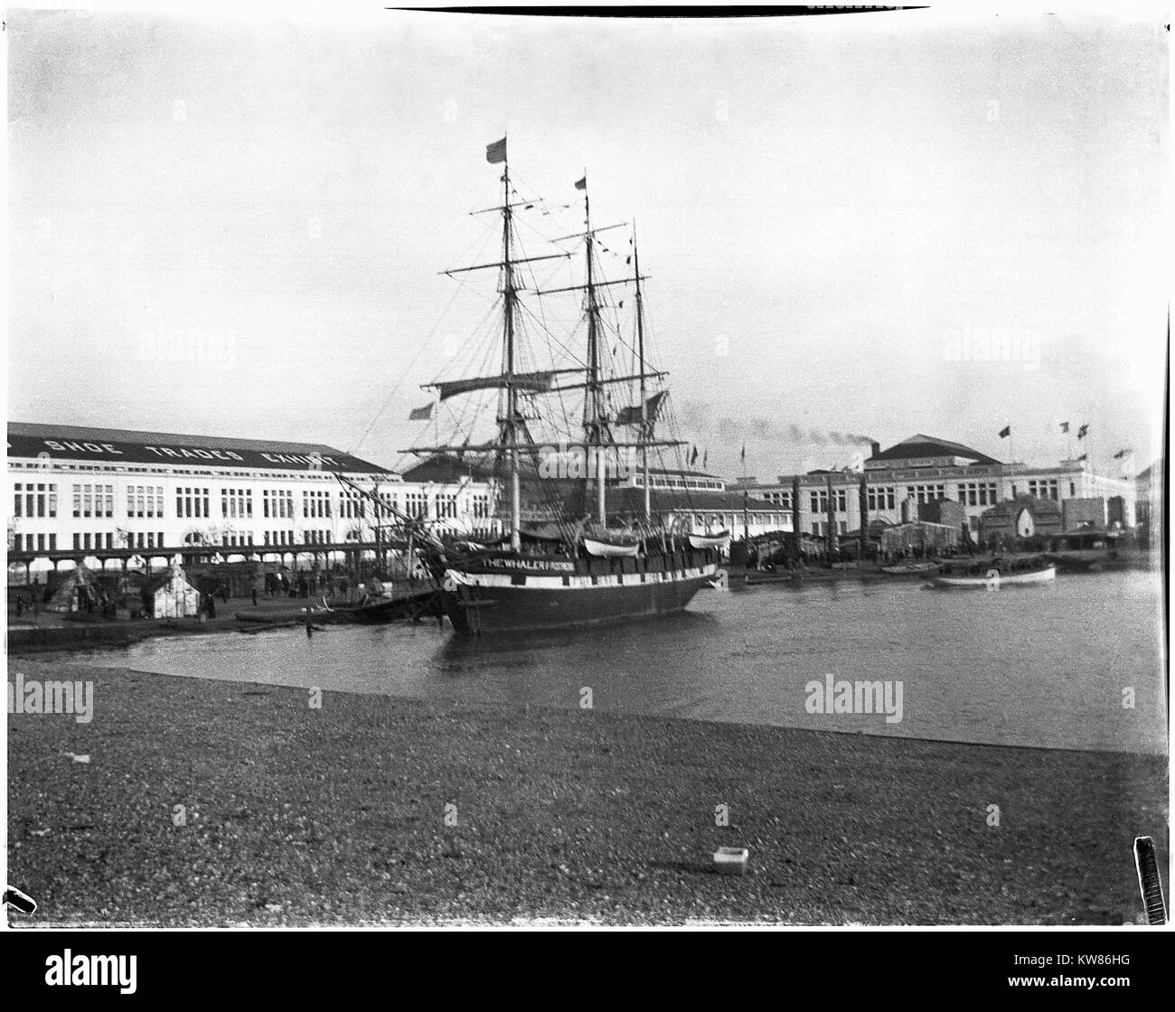The Whaler Princess at the Chicago World's Fair Columbian Exposition. This world's fair was held in Chicago, Illinois from May 1 to October 30, 1893. Image from original camera nitrate negative. Stock Photo