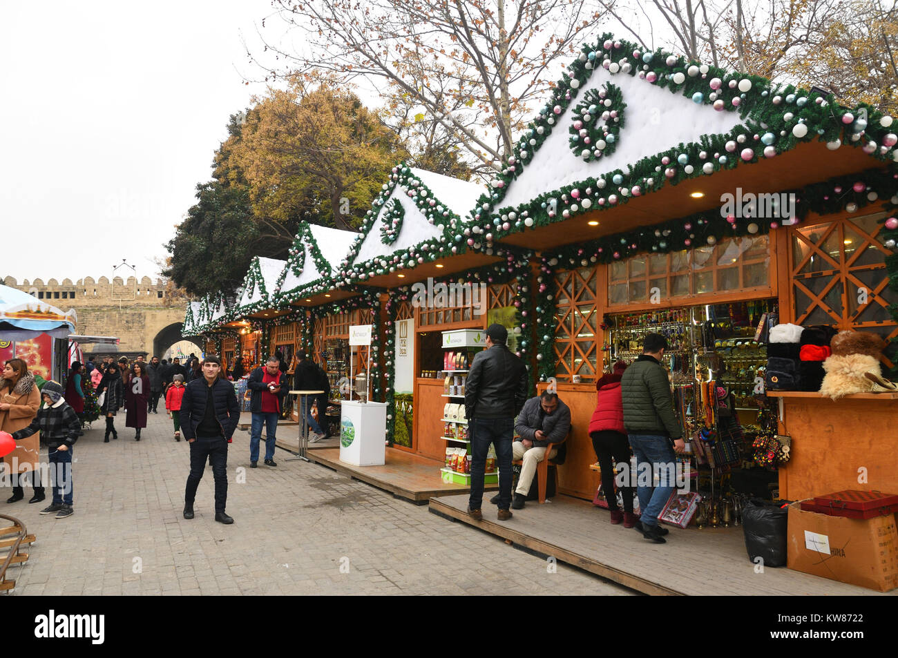 Baku, Azerbaijan, December 30, 2017. Baku welcomes the new 2018 year