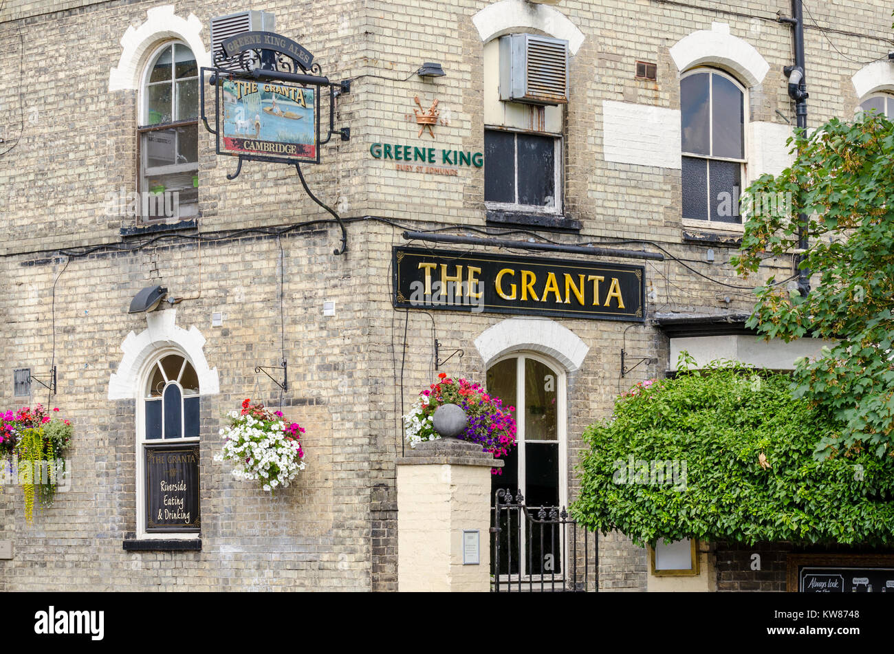 The Granta, pub, public house, bar owned by Greene King brewery, Cambridge, UK Stock Photo Alamy