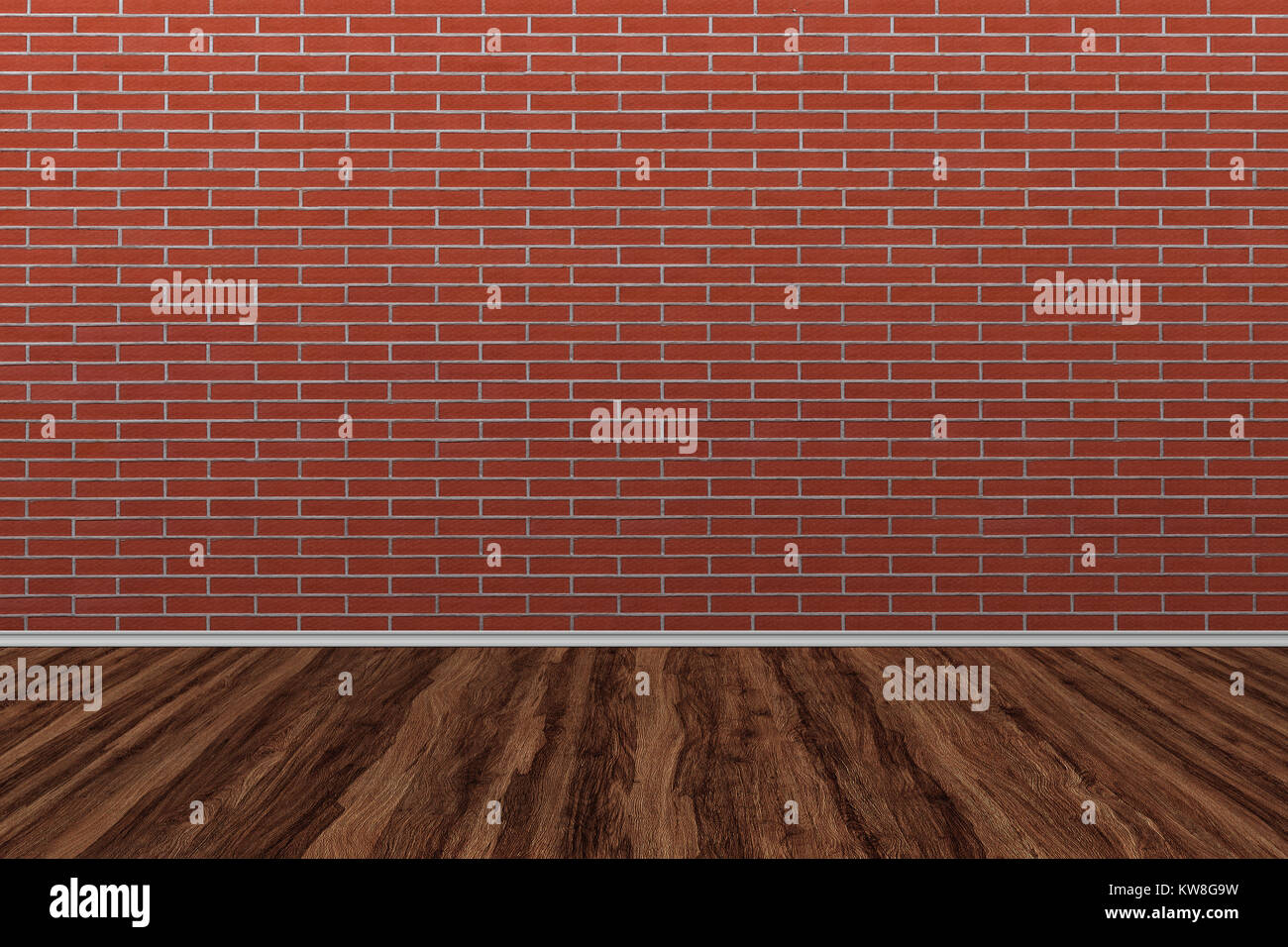 Old Brick Wall With Old Wooden Floor Old Room Background Stock
