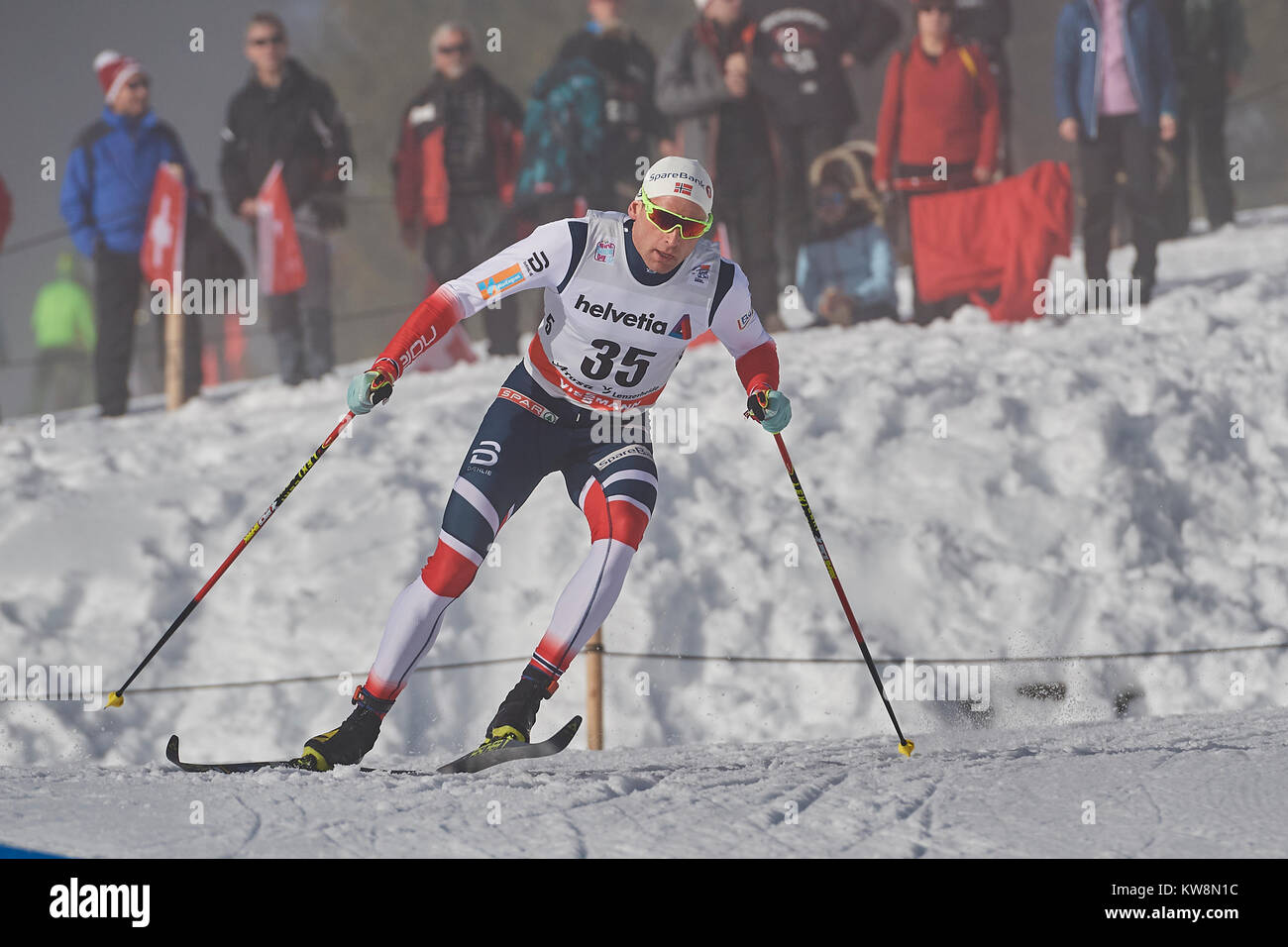 Lenzerheide, Switzerland, 31st December 2017. DYRHAUG Niklas (NOR) during the Mens 15 km Classic Competition at the FIS Cross Country World Cup Tour de Ski 2017 in Lenzerheide. Photo: Cronos/Rolf Simeon Stock Photo