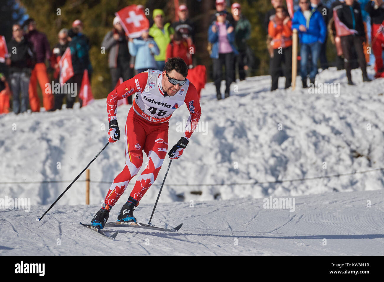 Lenzerheide, Switzerland, 31st December 2017. HARVEY Alex (CAN) during the Mens 15 km Classic Competition at the FIS Cross Country World Cup Tour de Ski 2017 in Lenzerheide. Photo: Cronos/Rolf Simeon Stock Photo