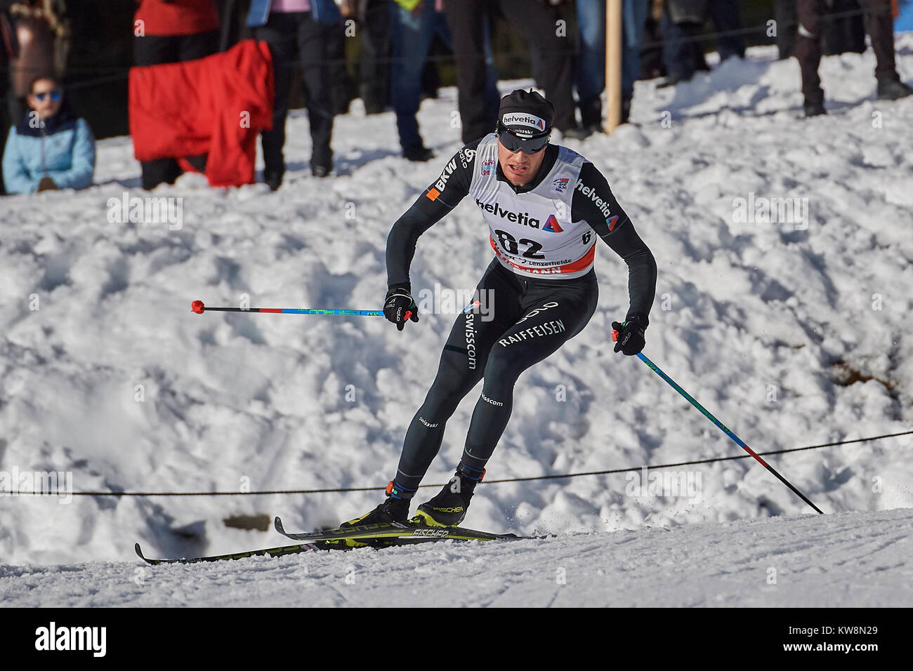 Lenzerheide, Switzerland, 31st December 2017. COLOGNA Dario (SUI) during the Mens 15 km Classic Competition at the FIS Cross Country World Cup Tour de Ski 2017 in Lenzerheide. Photo: Cronos/Rolf Simeon Stock Photo