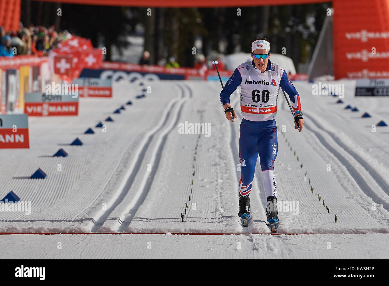 Lenzerheide, Switzerland, 31st December 2017. MUSGRAVE Andrew (GBR) during the Mens 15 km Classic Competition at the FIS Cross Country World Cup Tour de Ski 2017 in Lenzerheide. Photo: Cronos/Rolf Simeon Stock Photo