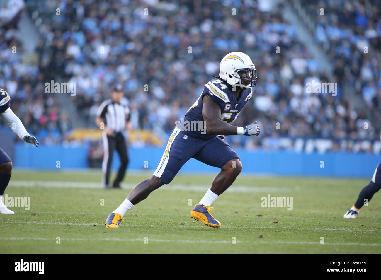Carson, CA. 31st Dec, 2017. Los Angeles Chargers outside linebacker