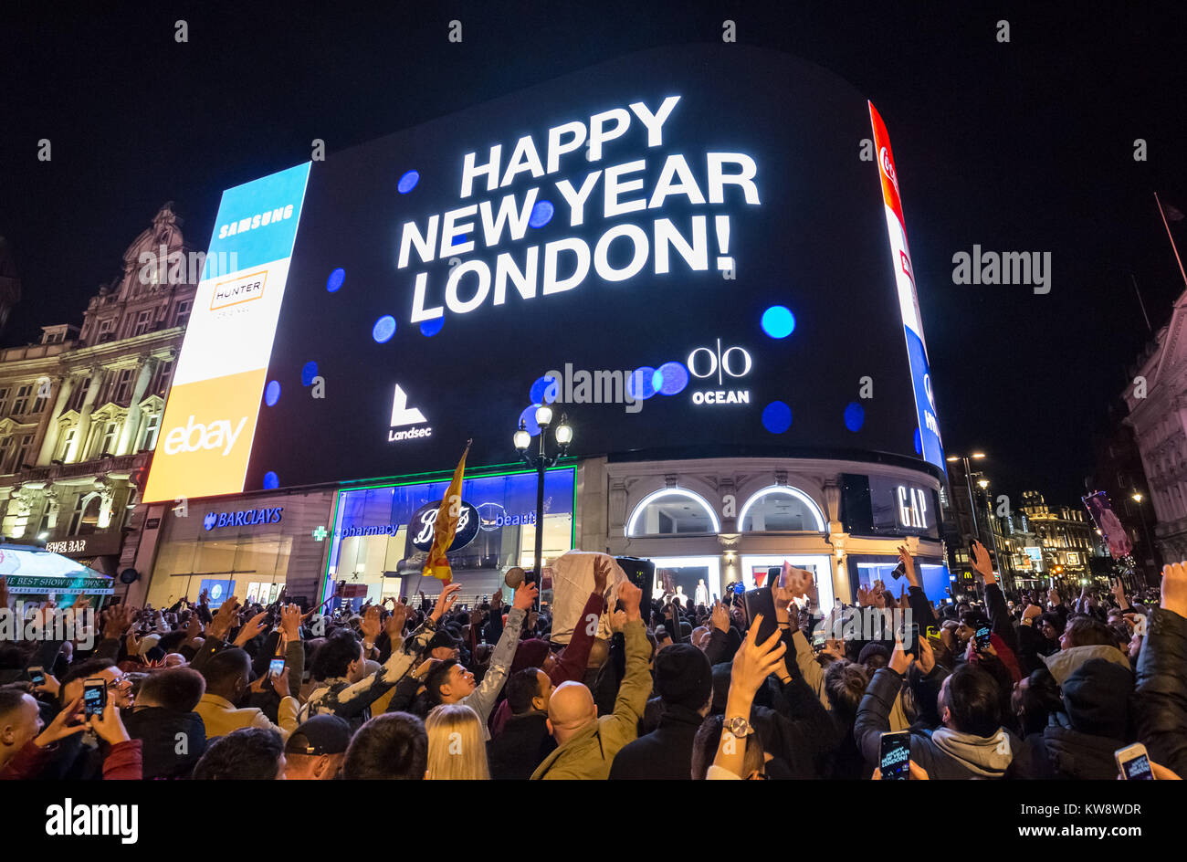 London Uk 1st Jan 2018 Happy New Year London Is Announced