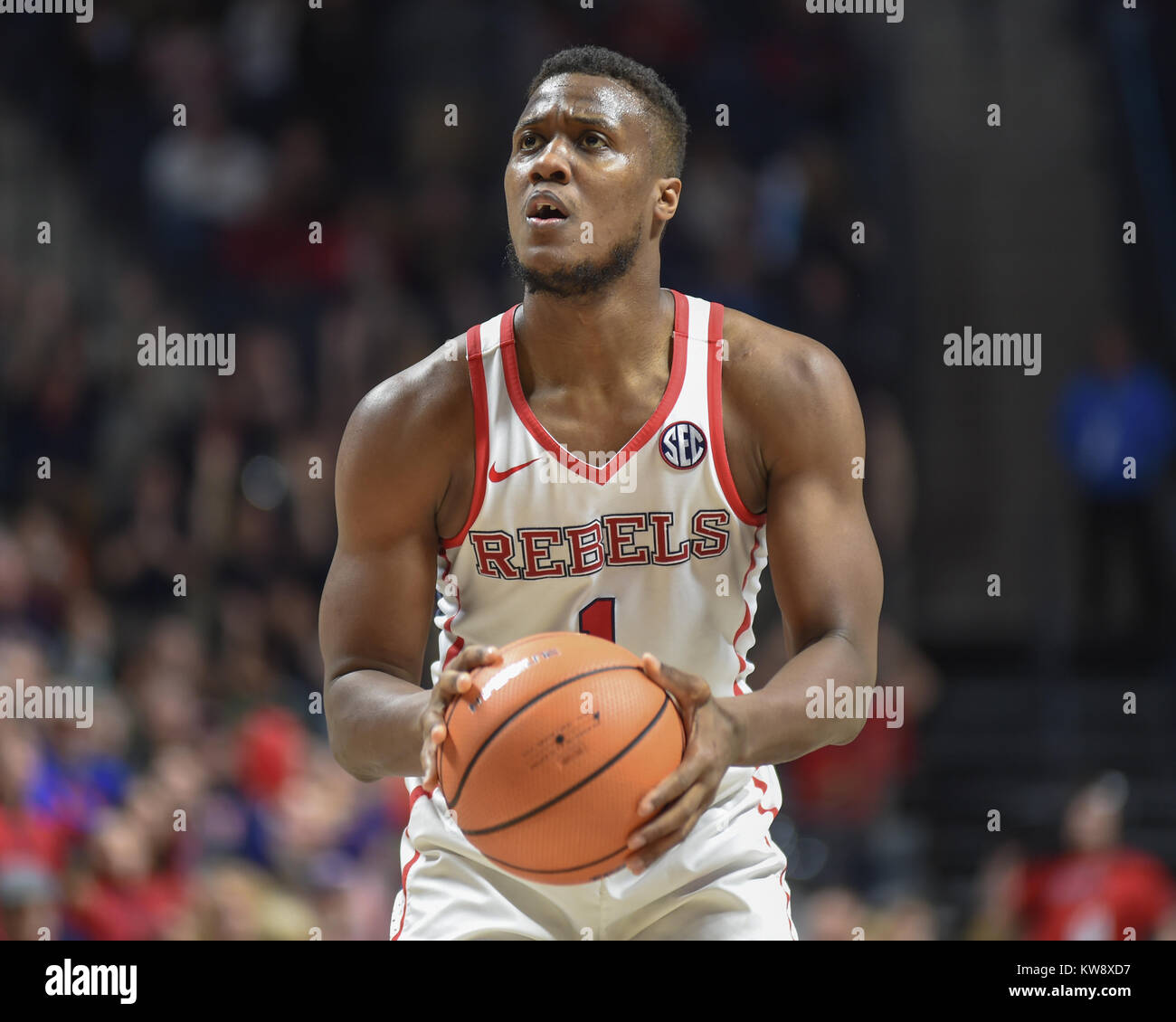 December 31, 2017; Oxford, MS, USA; Ole' Miss Rebels forward, DEANDRE