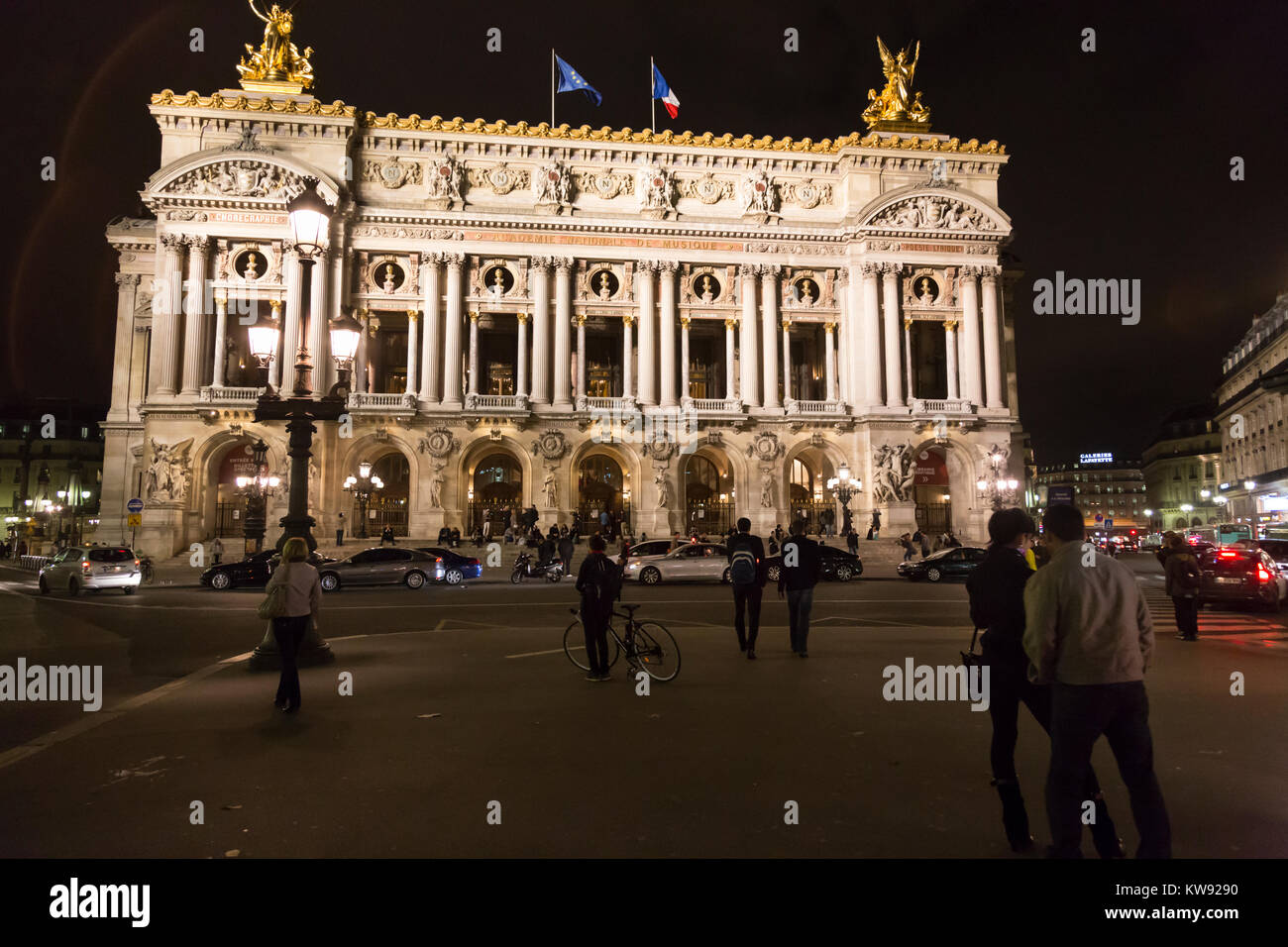 France, Paris (75),Opera Garnier, Place de la Opera. Stock Photo