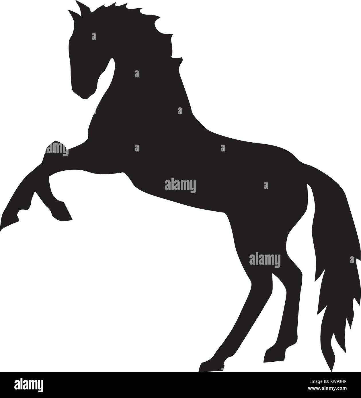 Horse silhouette, Vector illustration Stock Vector Image & Art - Alamy