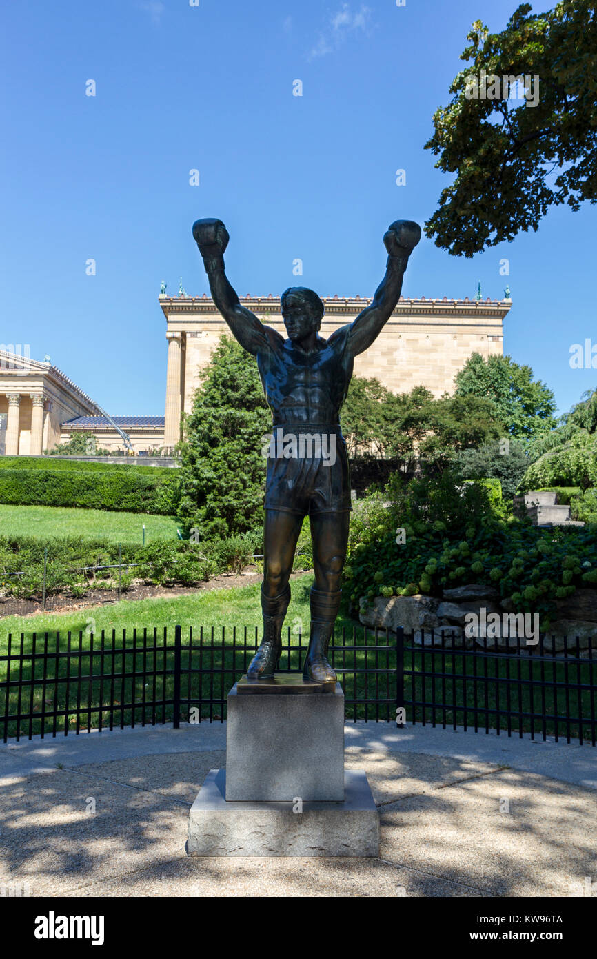 The Rocky statue, located beside The Art Museum Steps (the 'Rocky