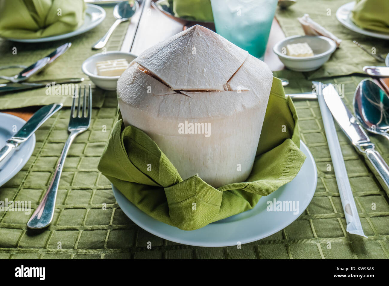 coconut juice Stock Photo