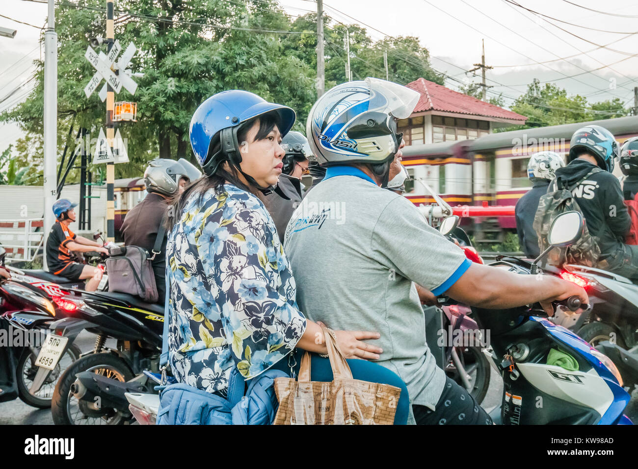 bangkok traffic congestion Stock Photo