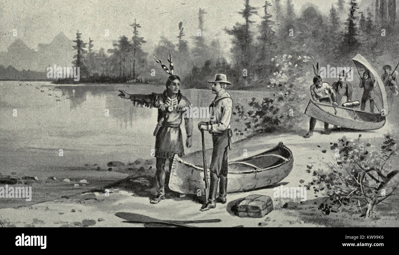 First Glazier Expedition at the source of the Mississippi, 1881 Stock Photo