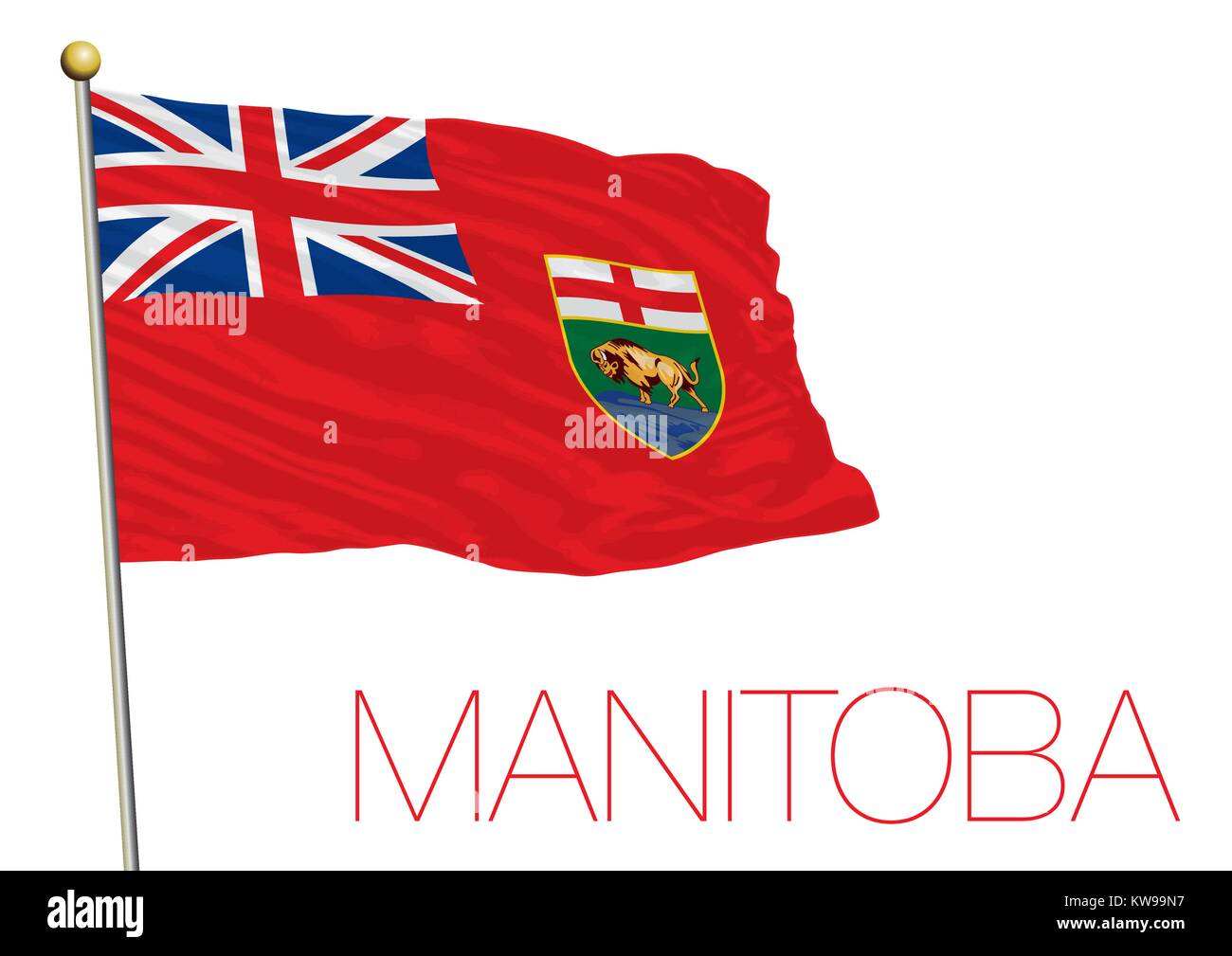 Manitoba regional flag, Canada Stock Vector