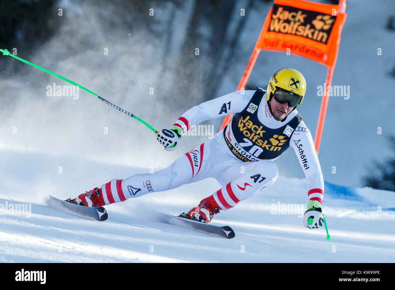 Val Gardena, Italy 16 December 2017. Franz Max (Aut) competing in the