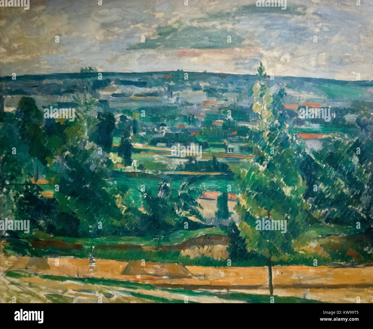 Paul Cezanne: 'Landscape near Melun' (1879) Stock Photo