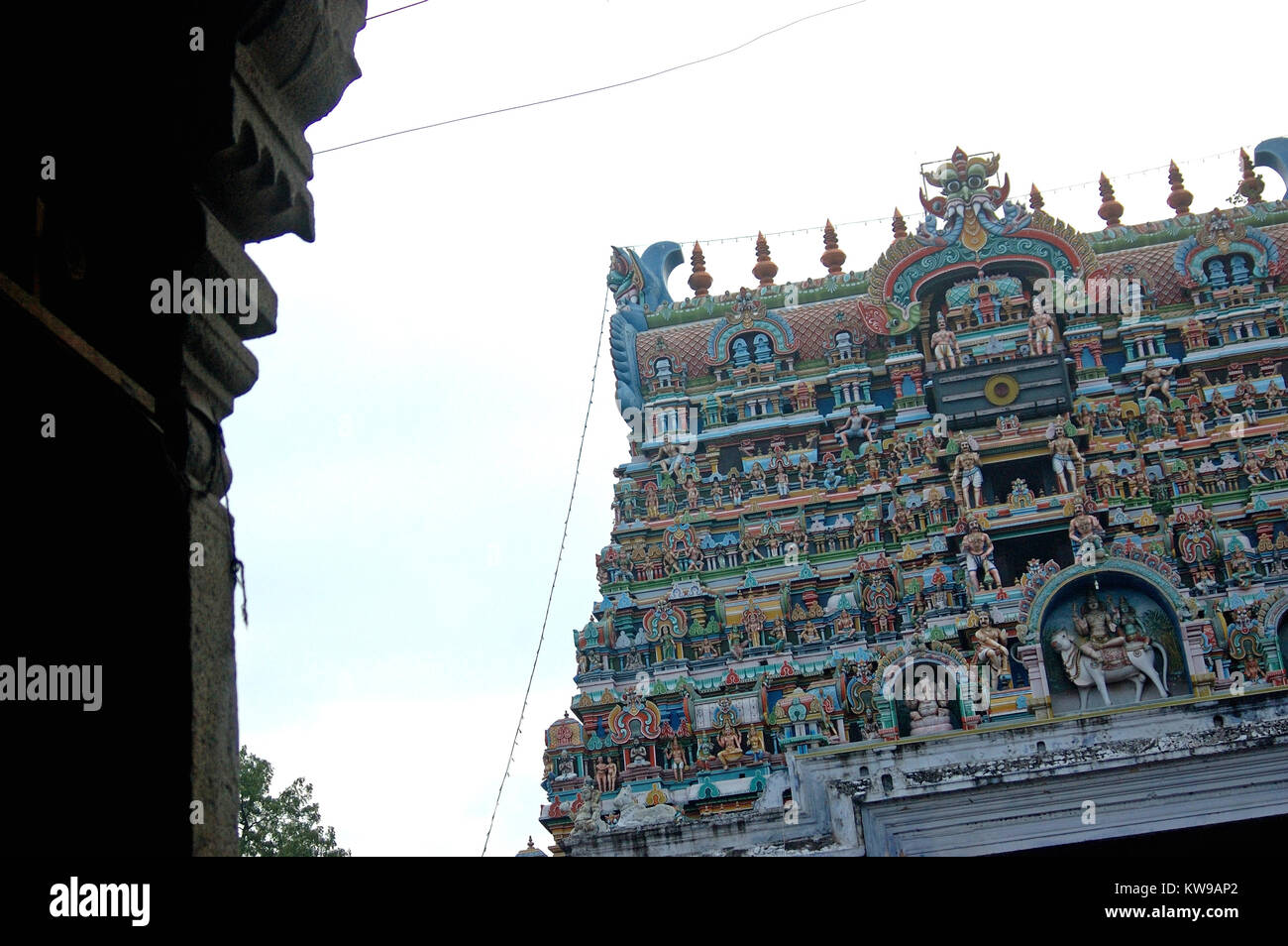 Hindu Temple in Tirunelveli, Tamil Nadu, South India Stock Photo