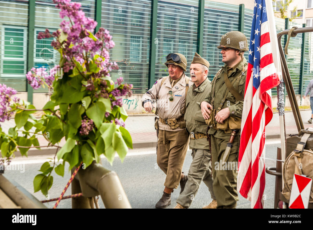 Celebrations of the liberated city, Plzen Czech Town, Pilsen Czech Republic Stock Photo