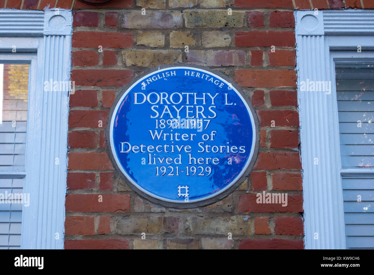 Blue plaque, Dorothy L Sayers, 24 Great James Street, London, UK Stock Photo